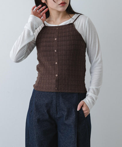可水洗 掛脖 紐扣 背心
