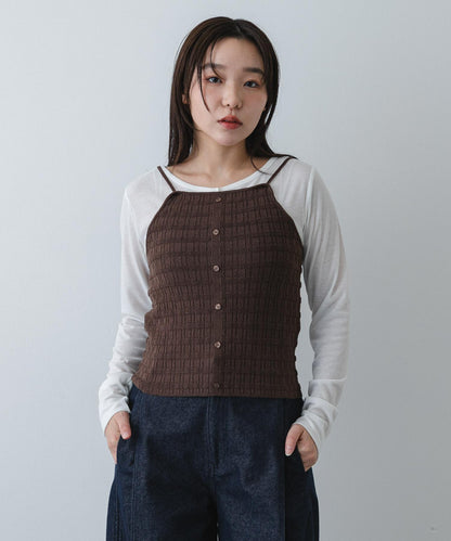 可水洗 掛脖 紐扣 背心