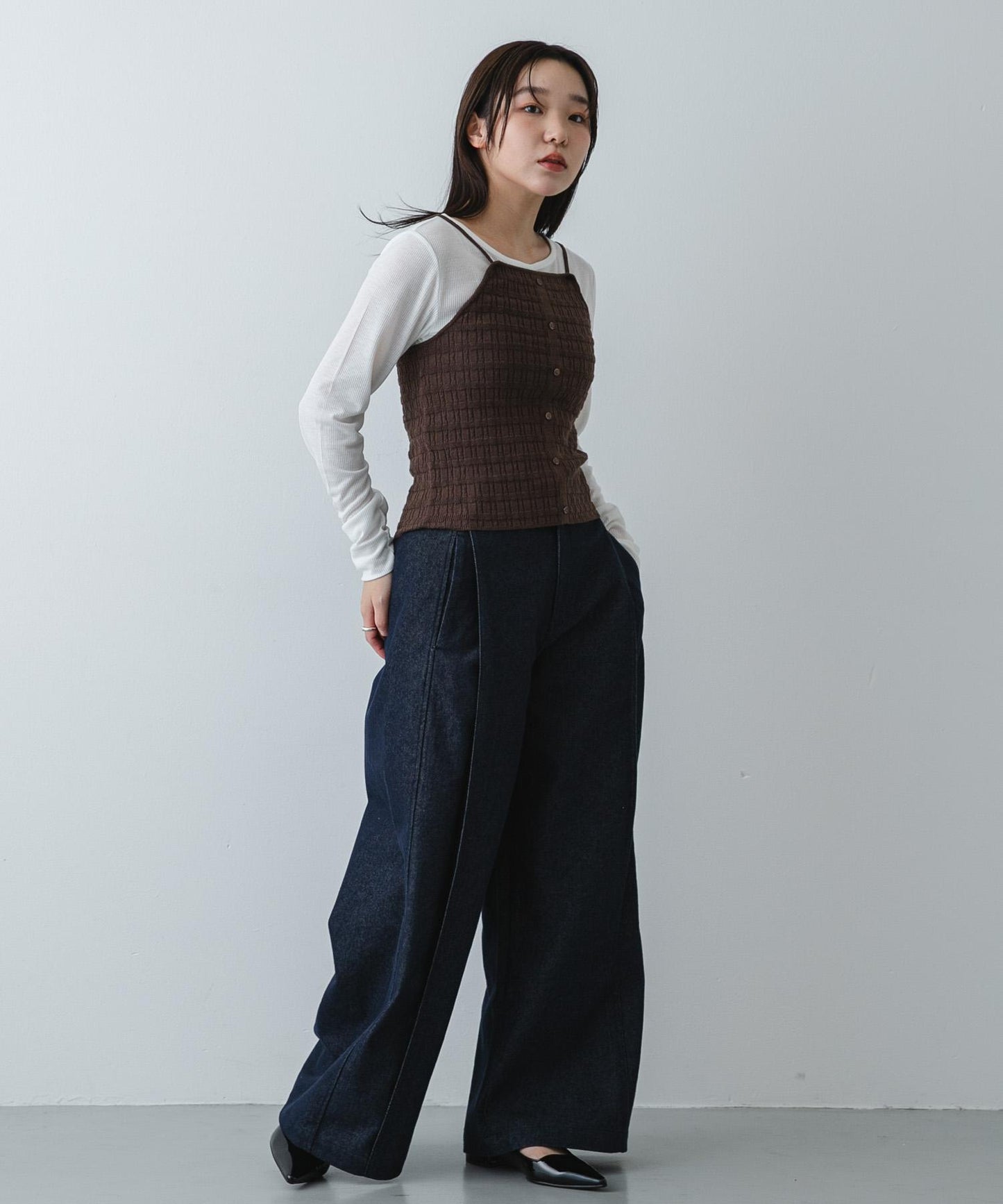 可水洗 掛脖 紐扣 背心