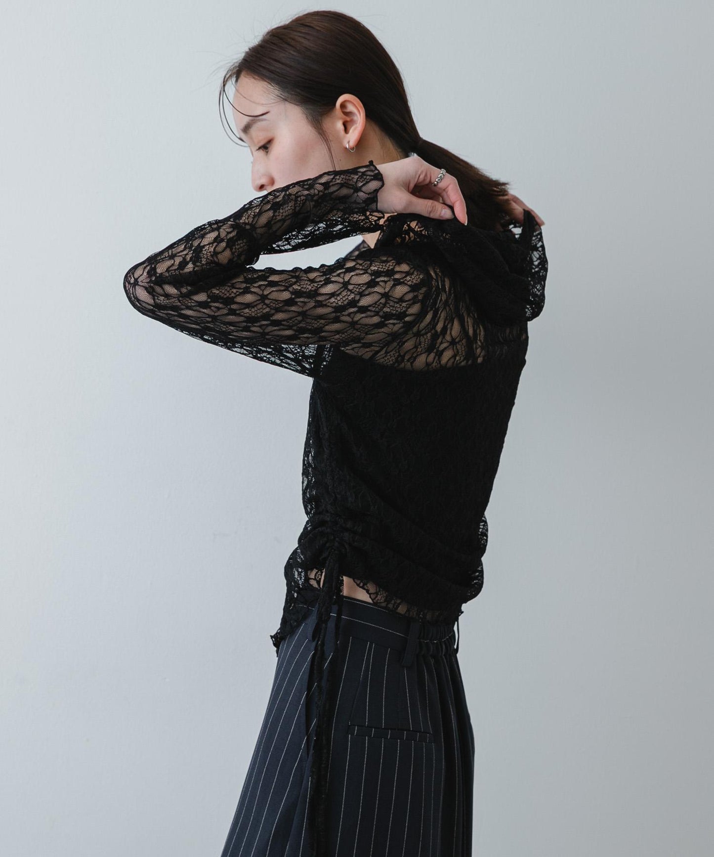 可機洗 蕾絲連帽 上衣