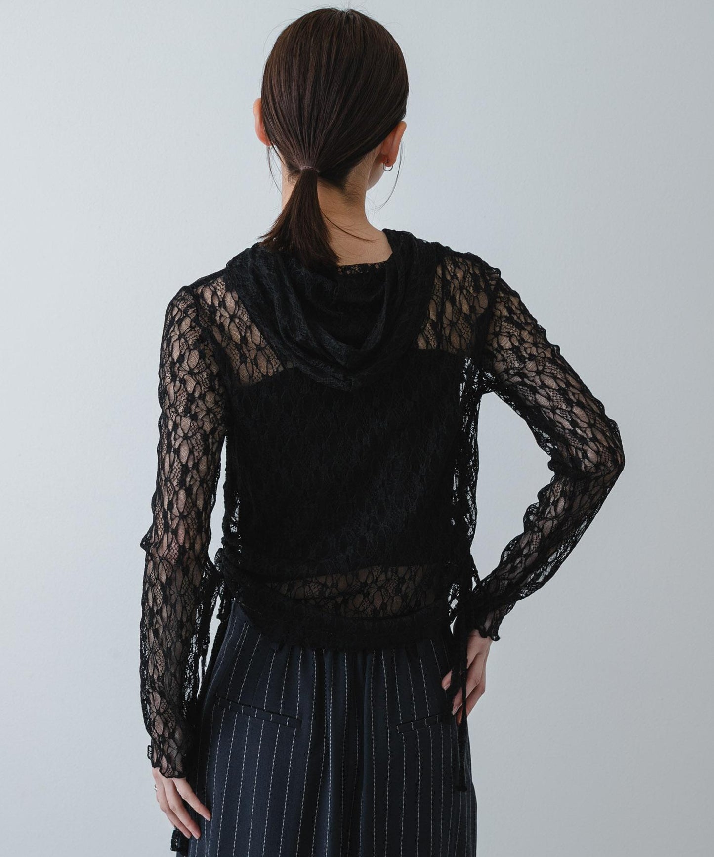 可機洗 蕾絲連帽 上衣