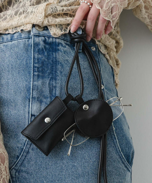 拼色附小包腰帶