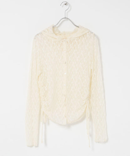 可機洗 蕾絲連帽 上衣