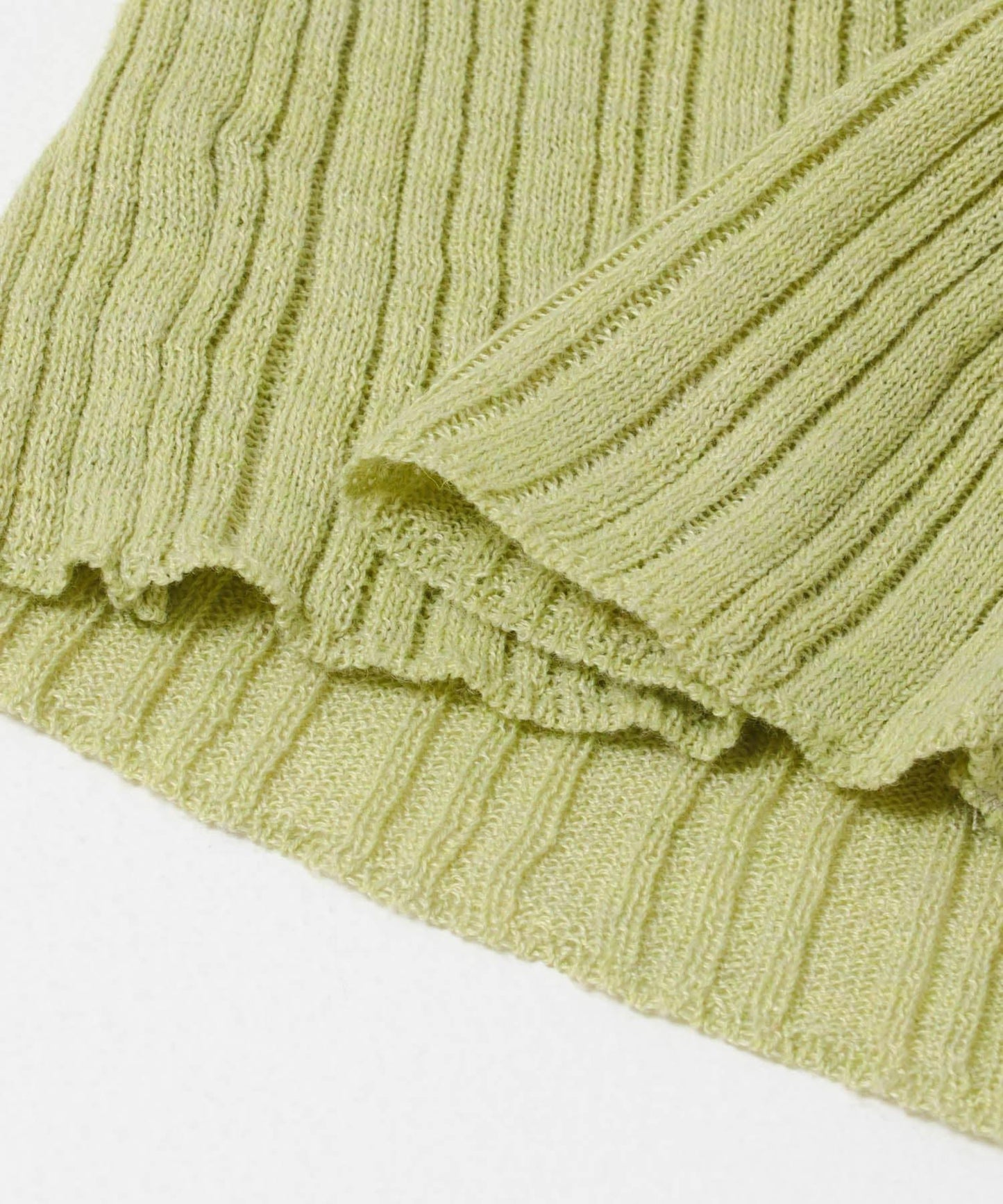 多段羅紋針織連帽衫