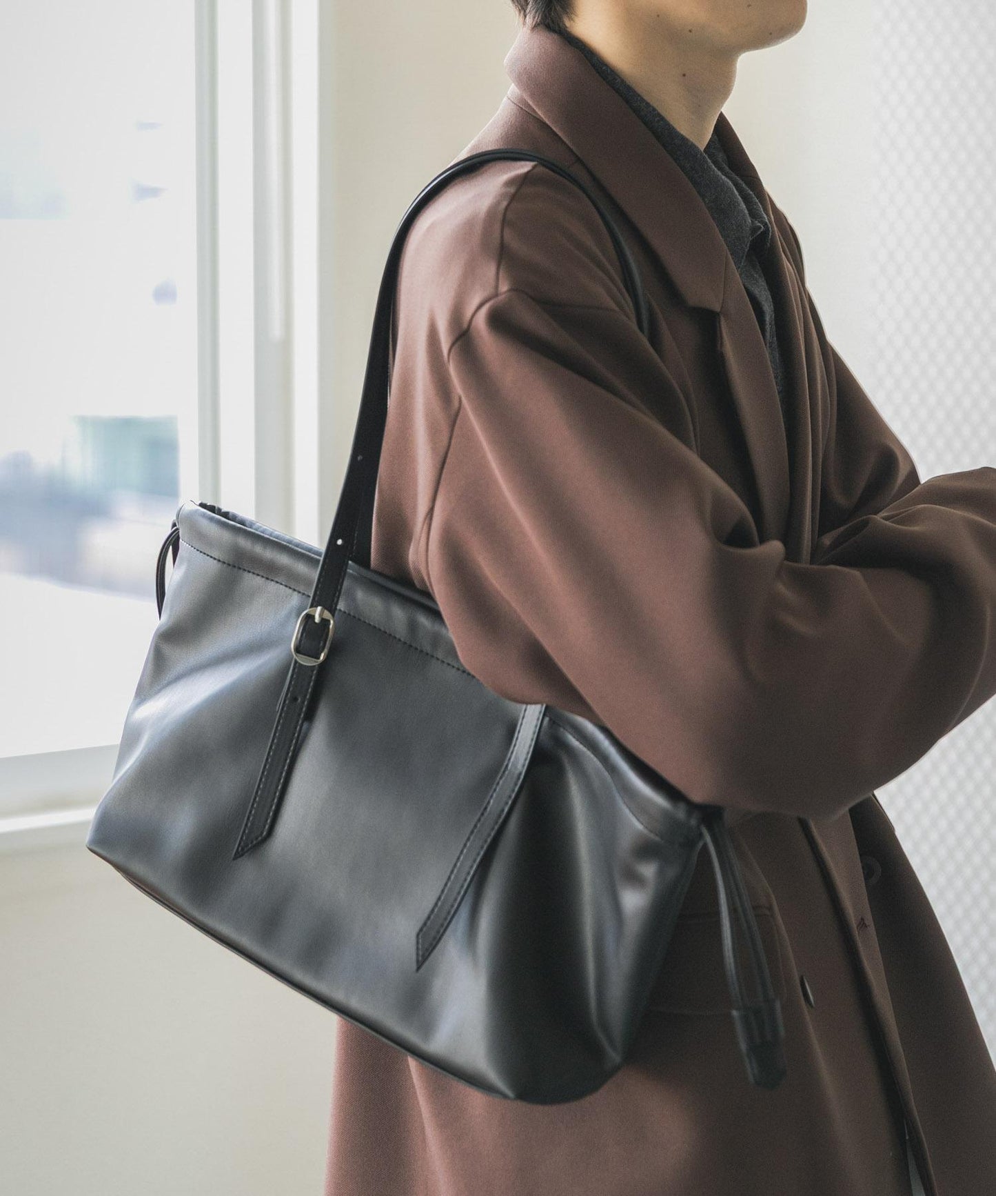 長提手束口單肩包