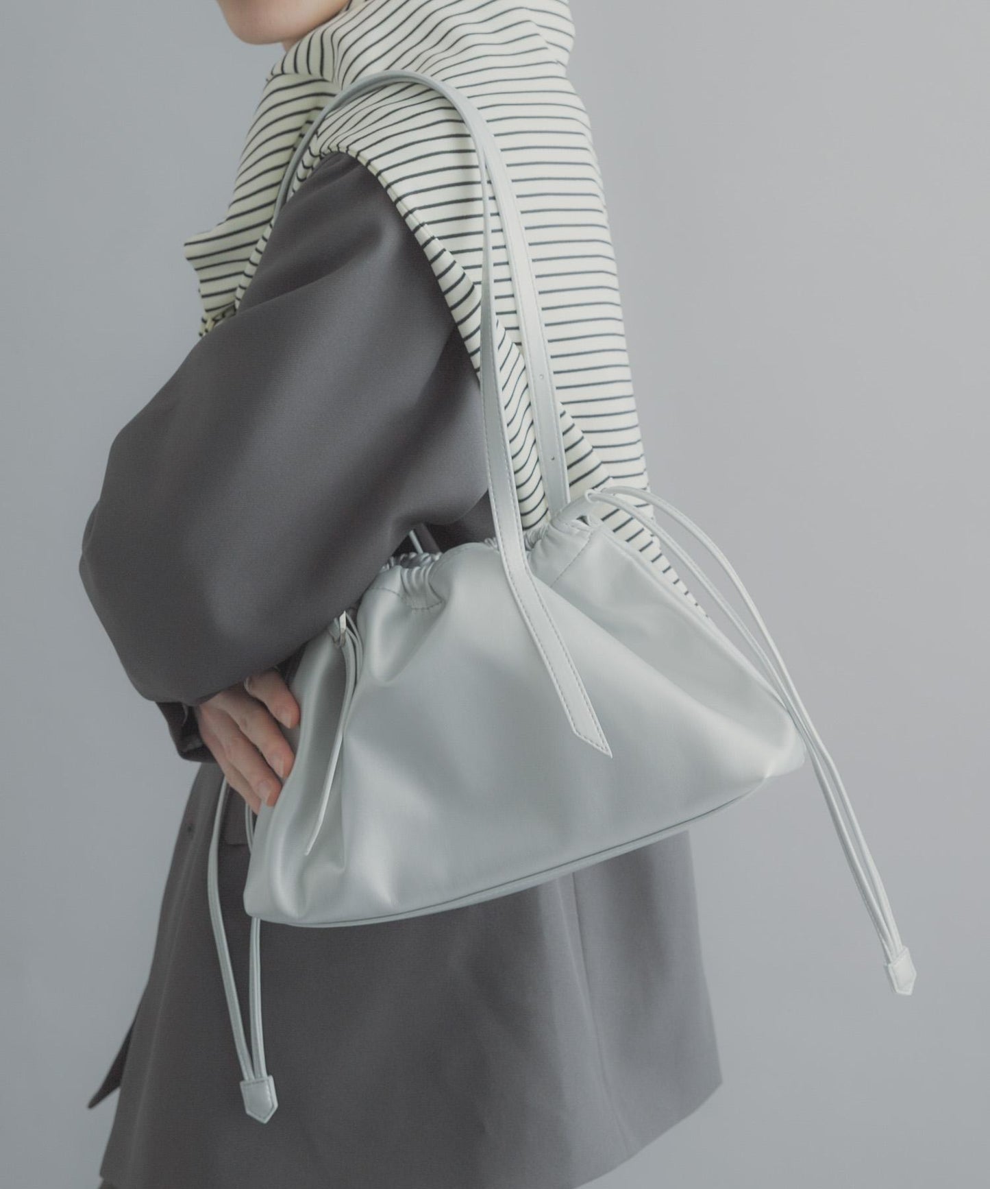 長提手束口單肩包