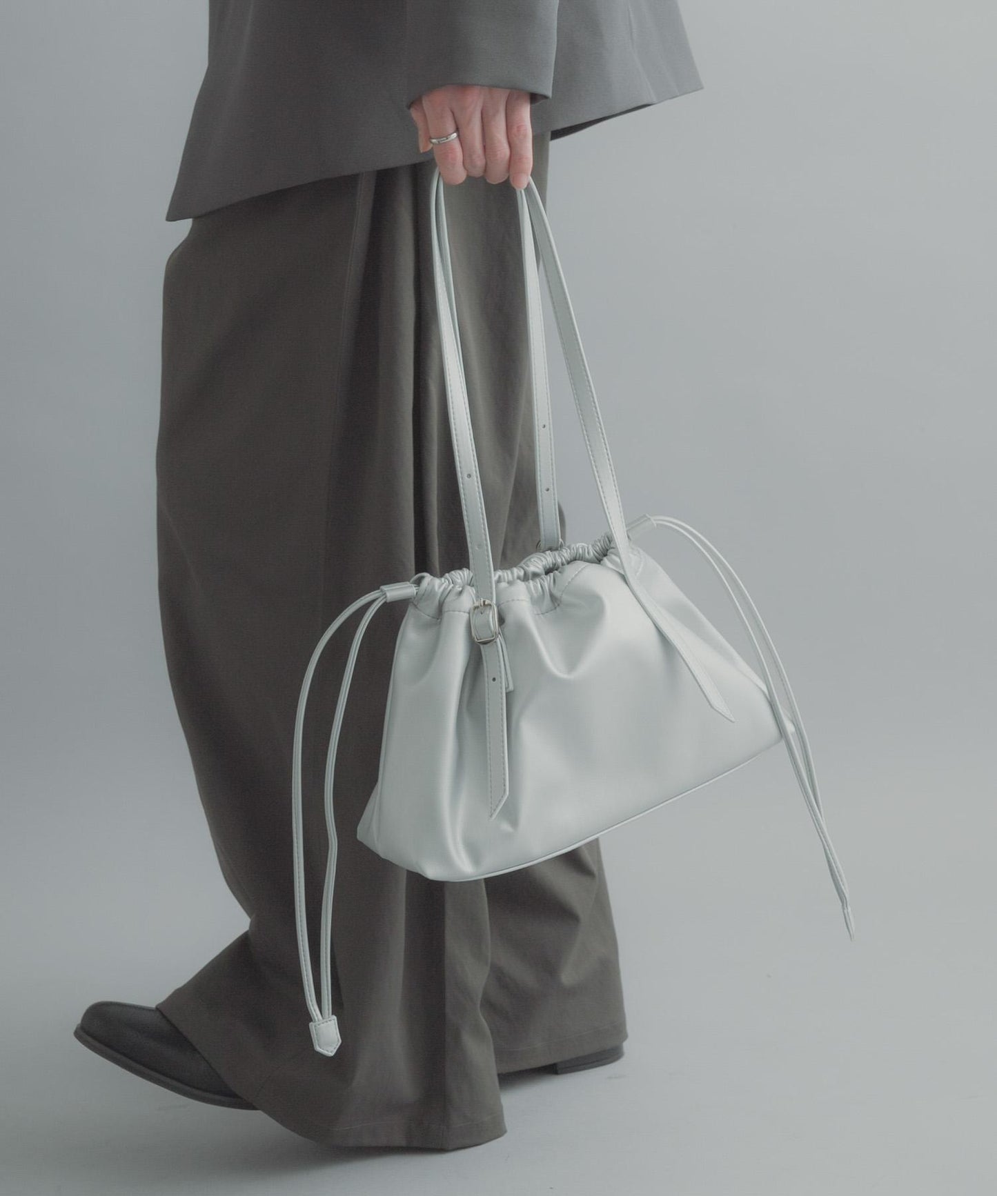 長提手束口單肩包