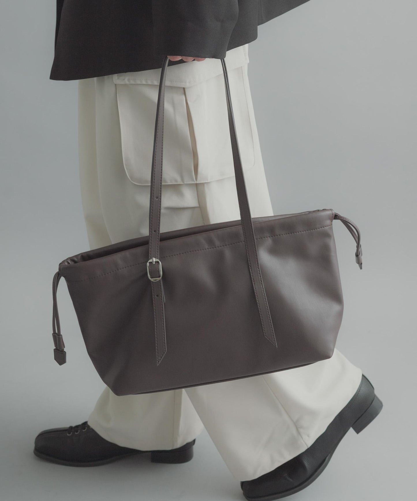 長提手束口單肩包