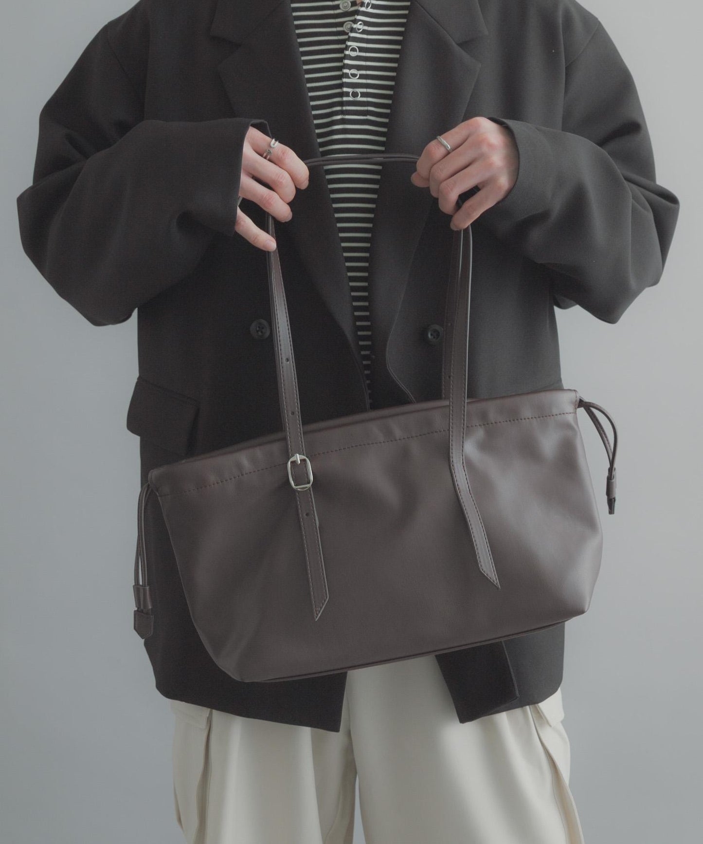 長提手束口單肩包