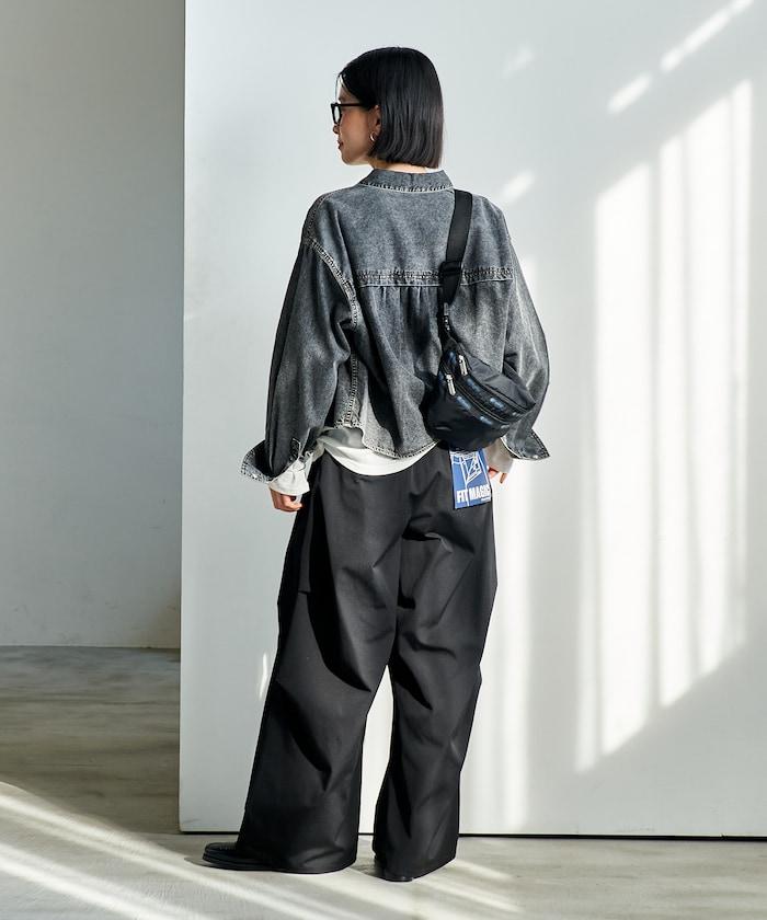 垂墜感牛仔短款襯衫（可成套）