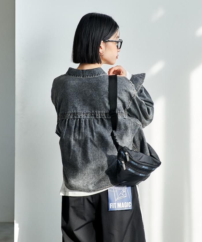 垂墜感牛仔短款襯衫（可成套）