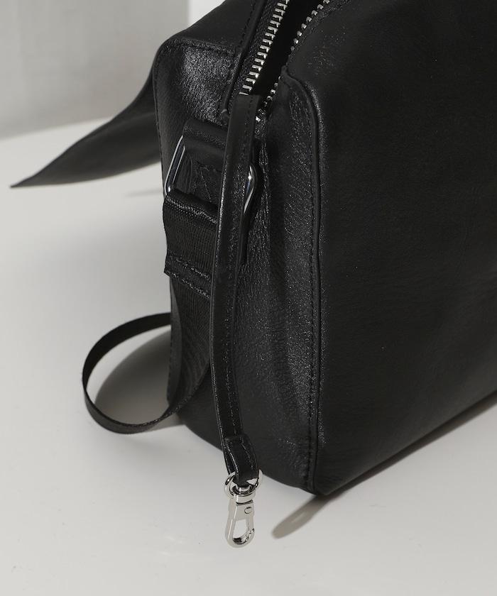 牛皮 防潑水 翻蓋設計 Leather Editor's Flap Shoulder Bag 單肩包