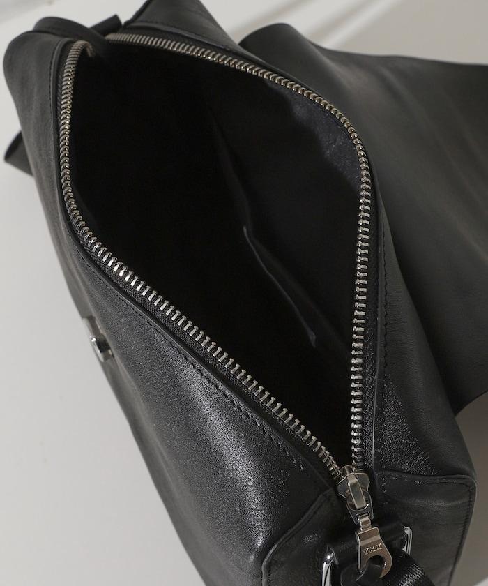 牛皮 防潑水 翻蓋設計 Leather Editor's Flap Shoulder Bag 單肩包