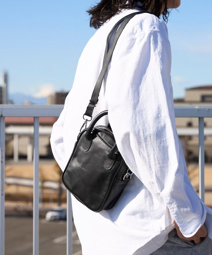 Leather Handle Mini Shoulder Bag 防潑水牛革 迷你單肩包