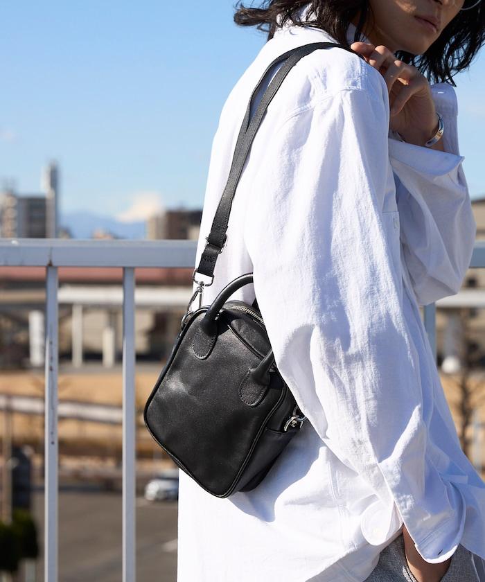 Leather Handle Mini Shoulder Bag 防潑水牛革 迷你單肩包