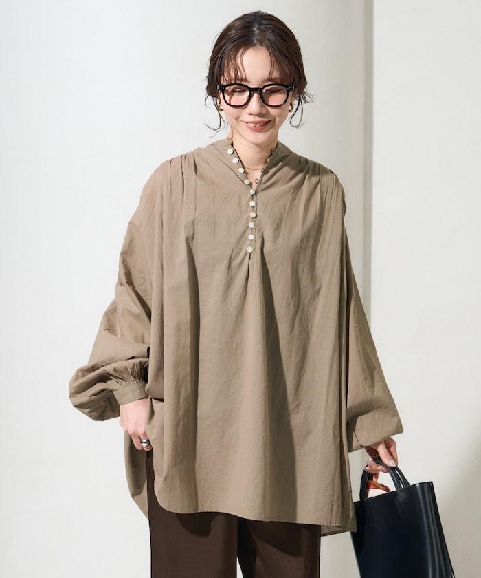 印度風寬鬆蓬鬆紐扣襯衫
