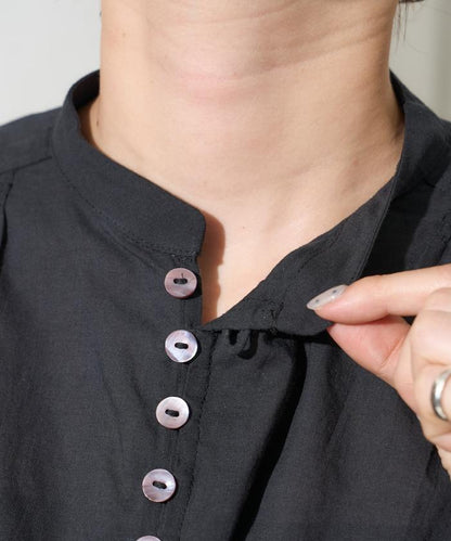 印度風寬鬆蓬鬆紐扣襯衫