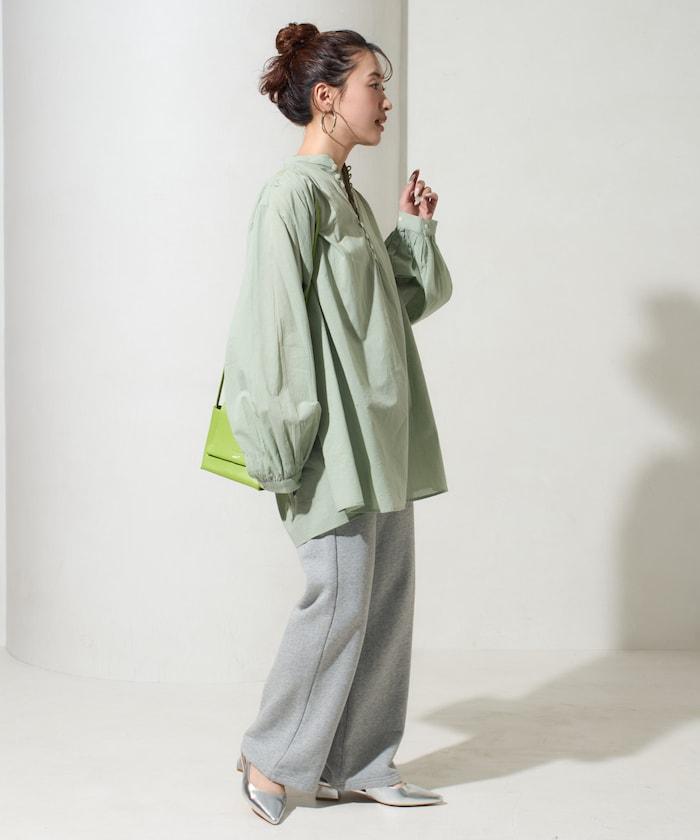 印度風寬鬆蓬鬆紐扣襯衫