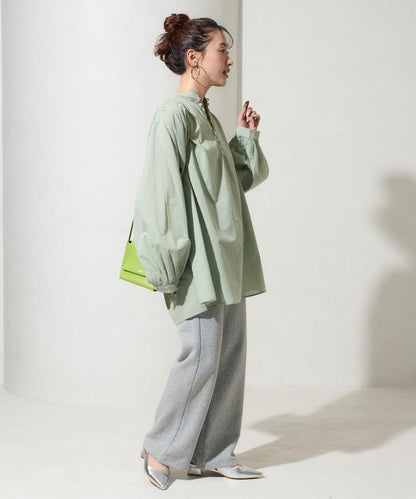 印度風寬鬆蓬鬆紐扣襯衫