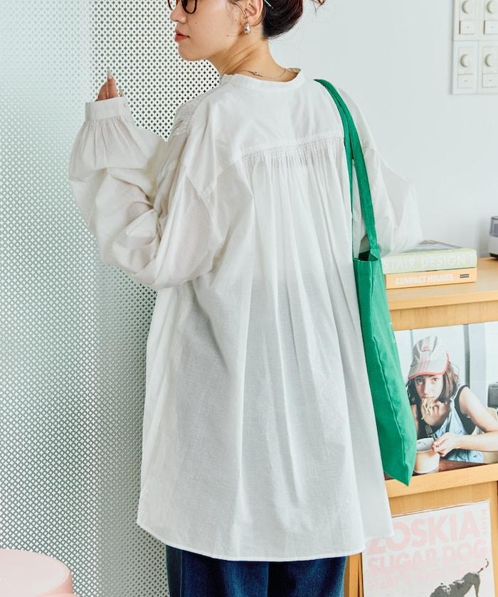 印度風寬鬆蓬鬆紐扣襯衫
