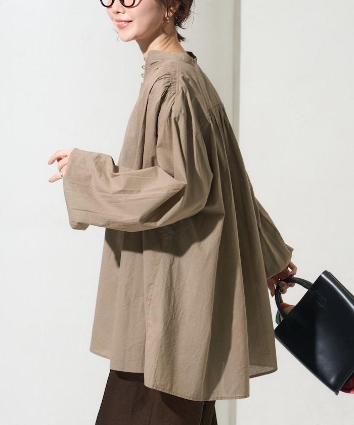 印度風寬鬆蓬鬆紐扣襯衫