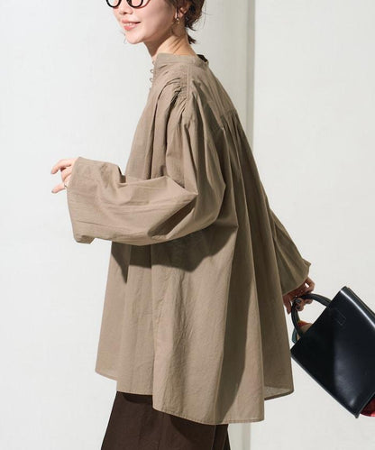 印度風寬鬆蓬鬆紐扣襯衫