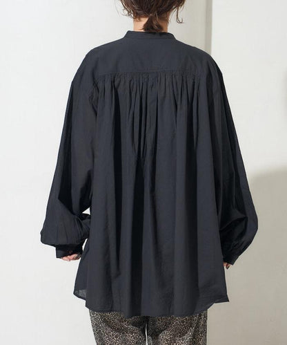 印度風寬鬆蓬鬆紐扣襯衫