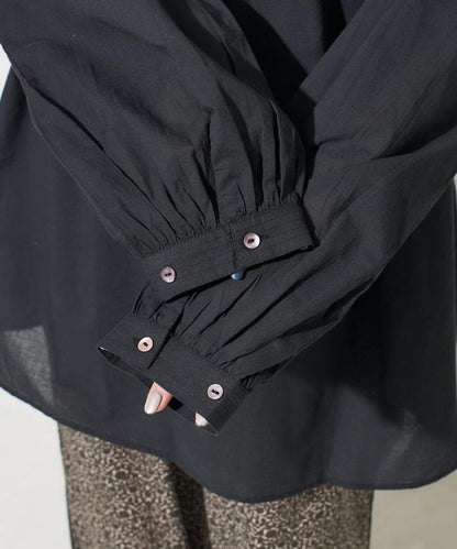 印度風寬鬆蓬鬆紐扣襯衫