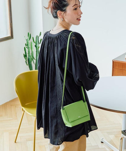 印度蕾絲壓褶長袖襯衫