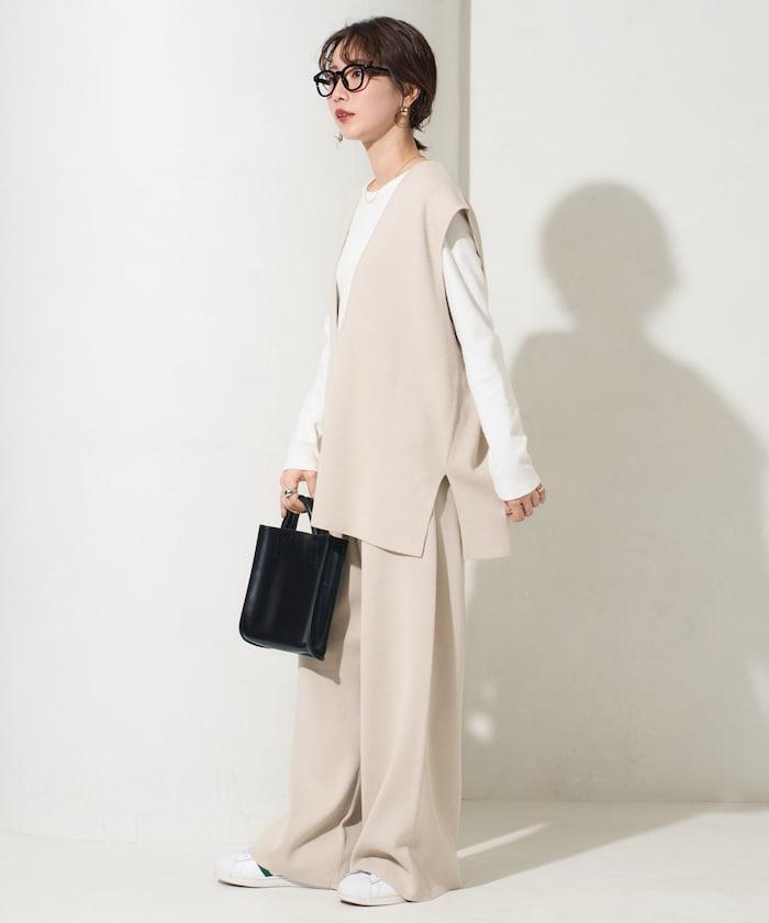 棉混紡針織 闊腿 可成套搭配 闊腿褲