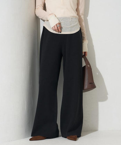 棉混紡針織 闊腿 可成套搭配 闊腿褲