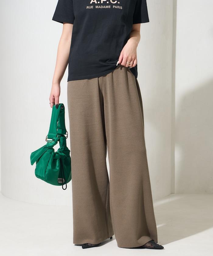 棉混紡針織 闊腿 可成套搭配 闊腿褲