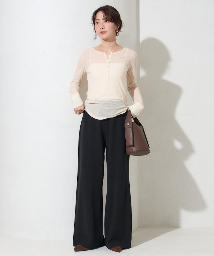 棉混紡針織 闊腿 可成套搭配 闊腿褲