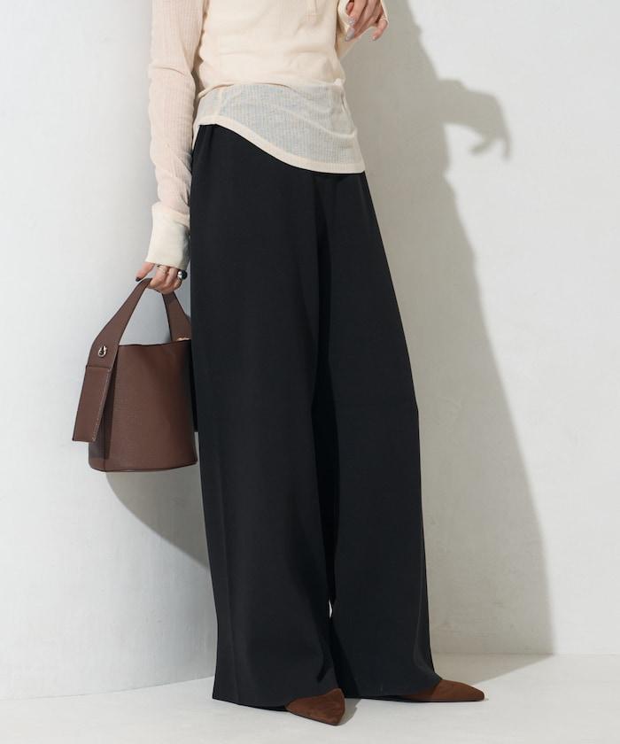 棉混紡針織 闊腿 可成套搭配 闊腿褲