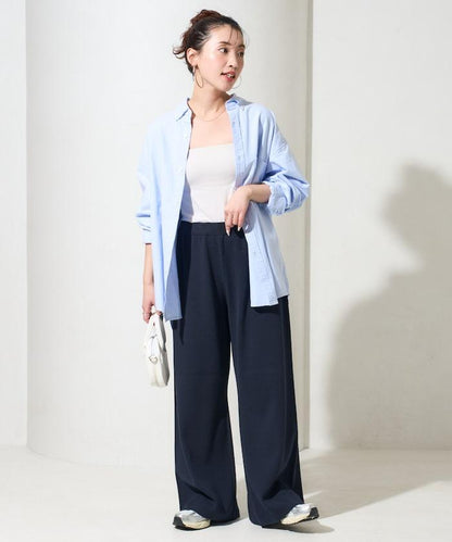 棉混紡針織 闊腿 可成套搭配 闊腿褲