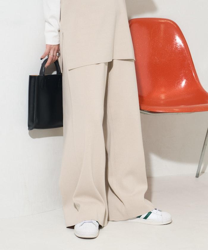 棉混紡針織 闊腿 可成套搭配 闊腿褲