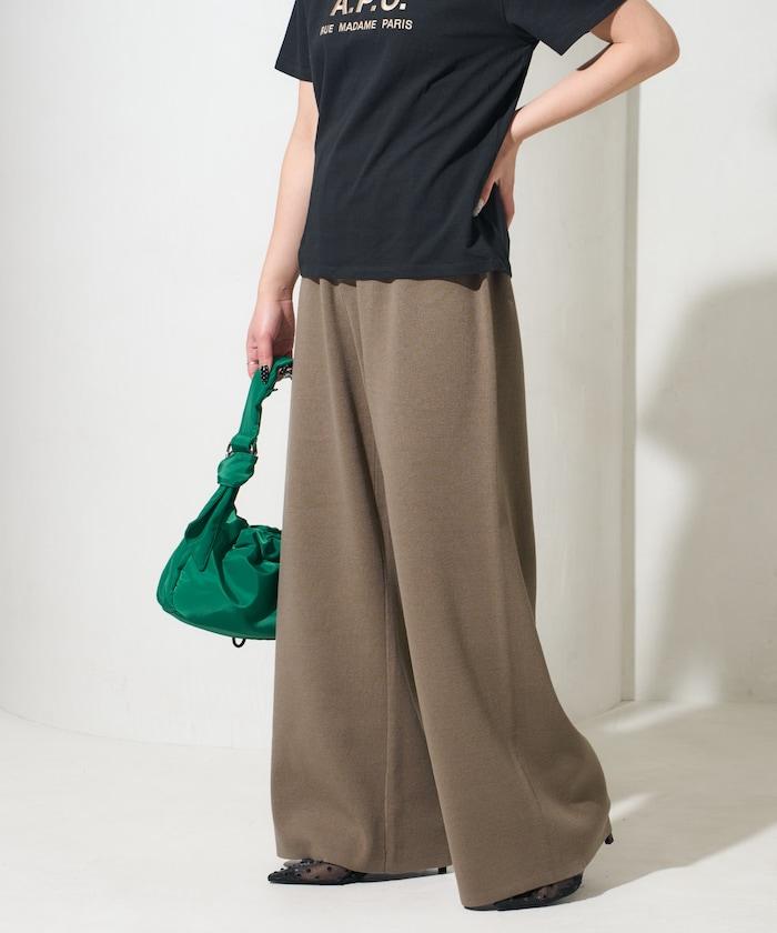 棉混紡針織 闊腿 可成套搭配 闊腿褲