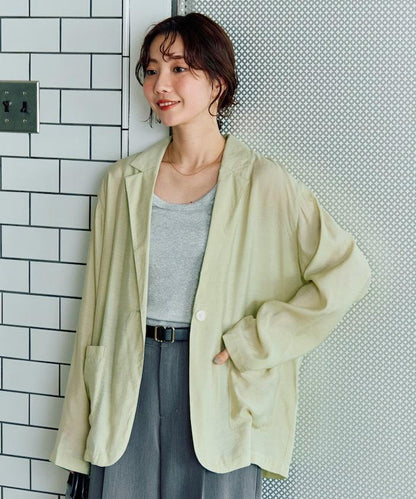輕薄透視 西裝版型 薄紗 西裝夾克