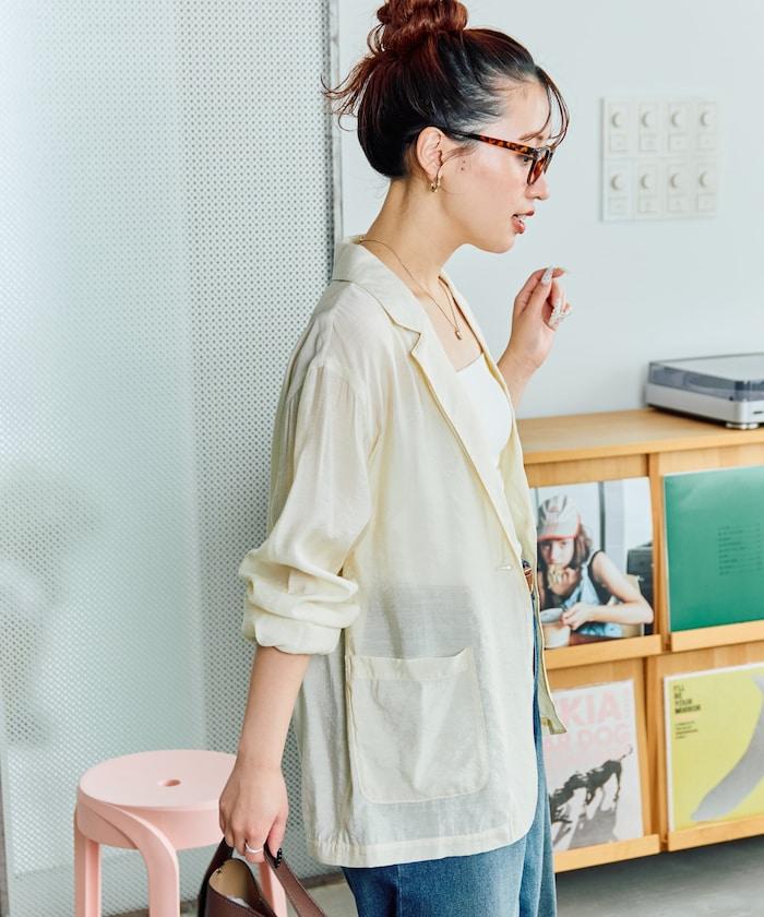 輕薄透視 西裝版型 薄紗 西裝夾克