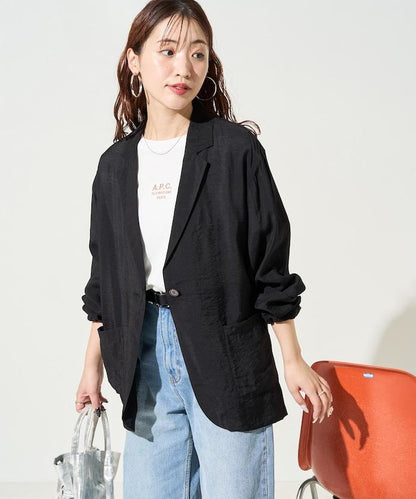 輕薄透視 西裝版型 薄紗 西裝夾克