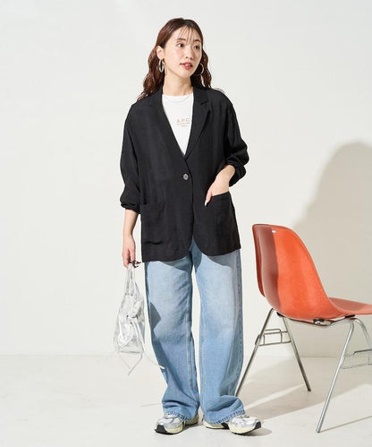 輕薄透視 西裝版型 薄紗 西裝夾克