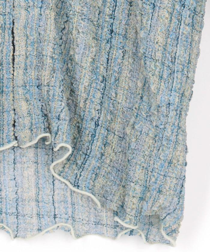 格紋凸紋設計 長袖襯衫