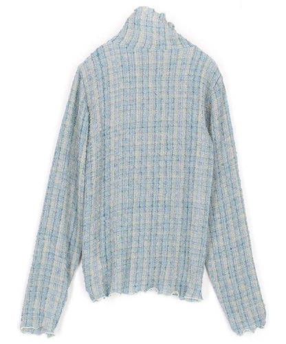 格紋凸紋設計 長袖襯衫