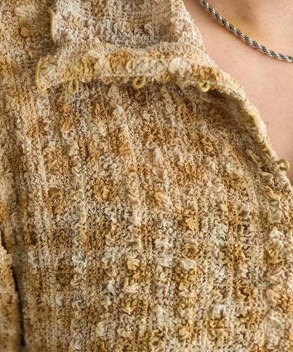 格紋凸紋設計 長袖襯衫