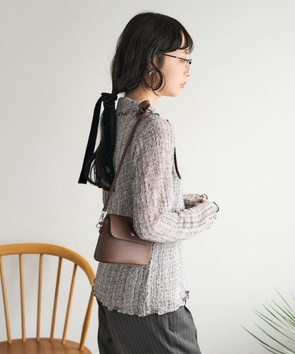 格紋凸紋設計 長袖襯衫