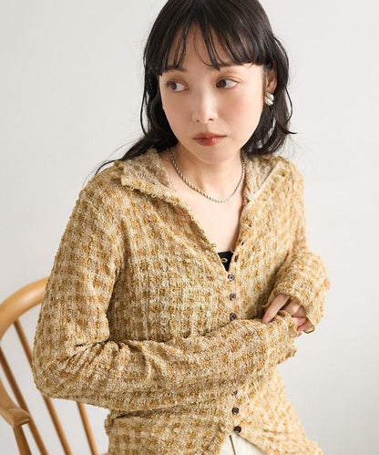 格紋凸紋設計 長袖襯衫