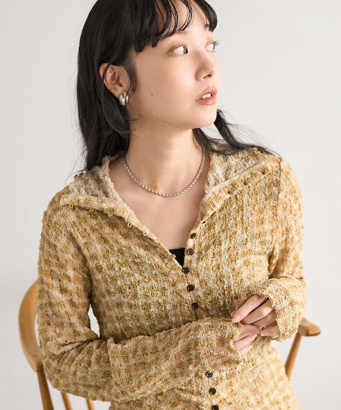 格紋凸紋設計 長袖襯衫