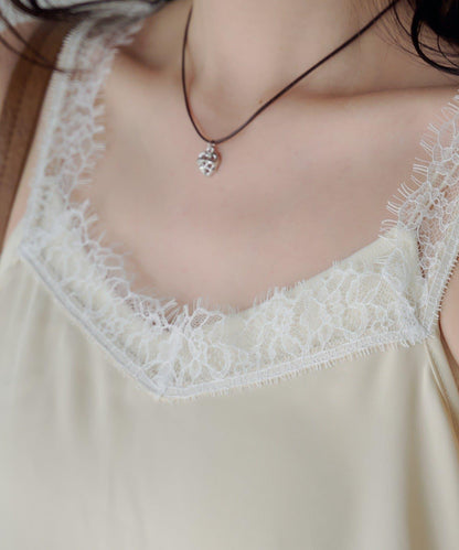 2026SS目錄 緞面蕾絲長版上衣