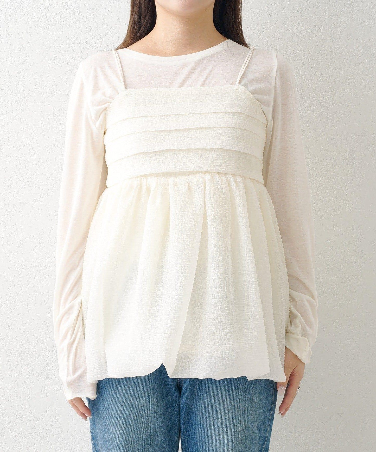 歐根紗束胸上衣