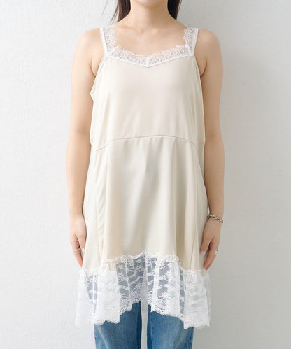 2026SS目錄 緞面蕾絲長版上衣